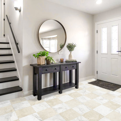 Palazzo Checkerboard | 12" x 12" Porcelain Marble Look Floor & Wall Tile