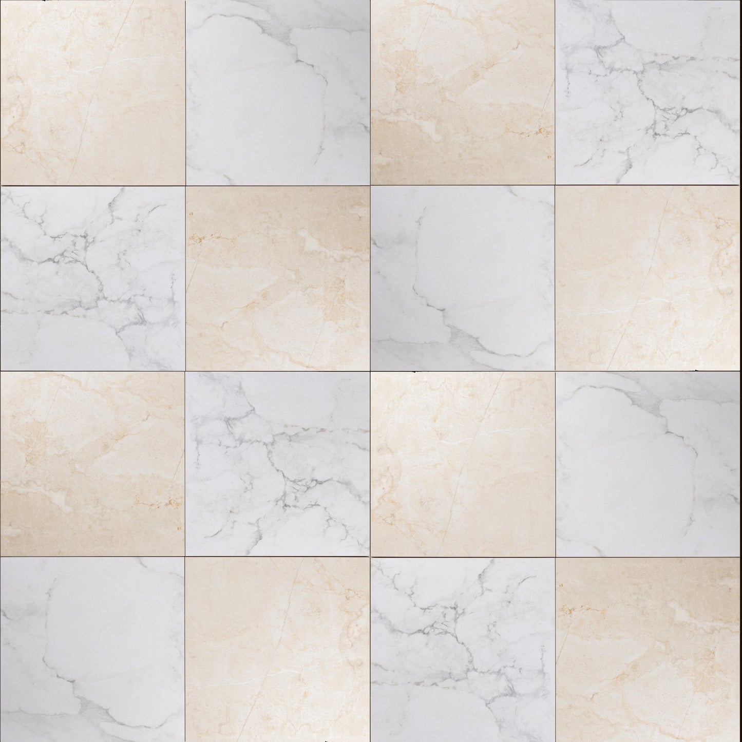 Palazzo Checkerboard | 12" x 12" Porcelain Marble Look Floor & Wall Tile