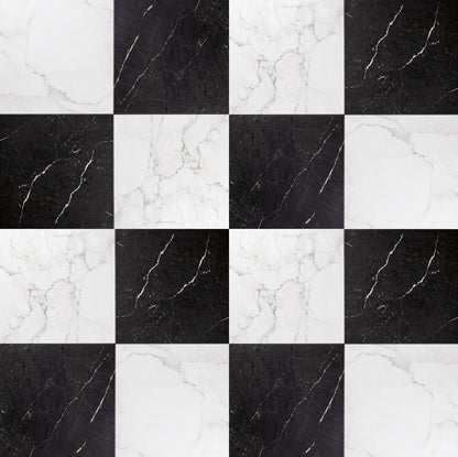 Palazzo Checkerboard | 12" x 12" Porcelain Marble Look Floor & Wall Tile