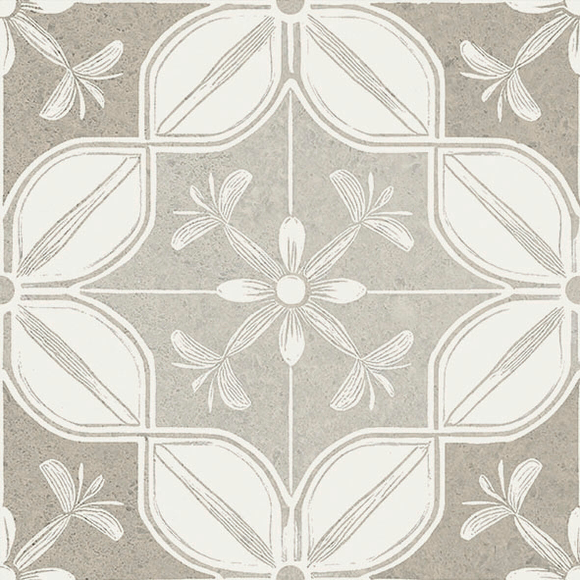 Flora Moda | 6"x6" Senda Porcelain Encaustic Look Floor & Wall Tile