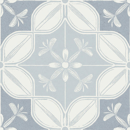 Flora Moda | 6"x6" Senda Porcelain Encaustic Look Floor & Wall Tile