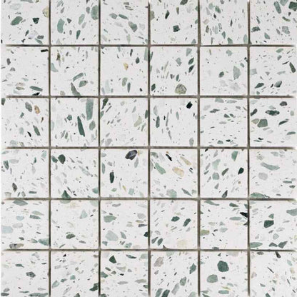 SS-TZPA22MS1P | Terrazzo Living 2" x 2" Mosaic (Palm Speckle) - SAMPLE