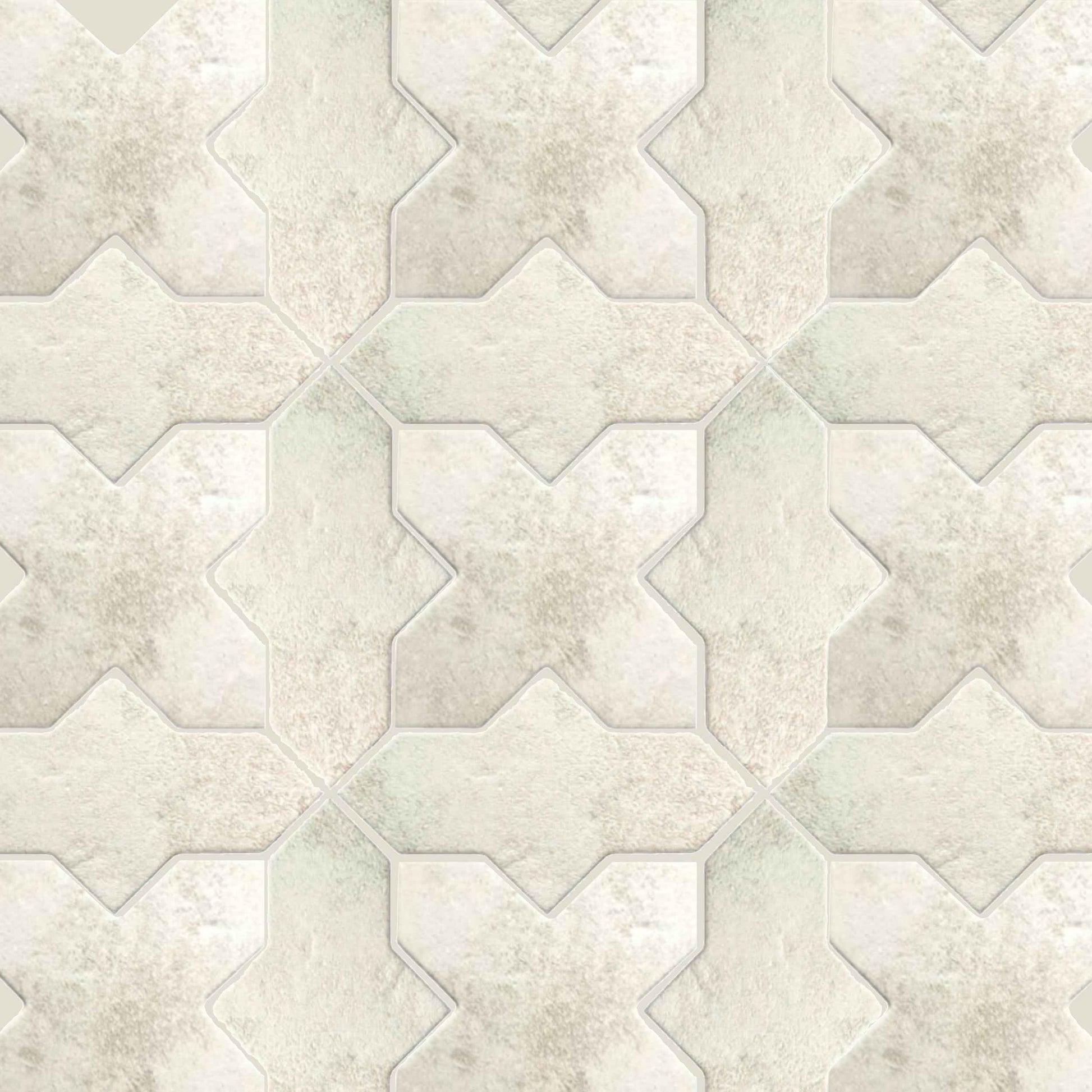 Petra Loop + Cross | 7"x8.5" Porcelain Stone Look Wall & Floor Tile