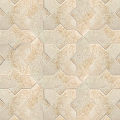 Petra Loop + Cross | 7"x8.5" Porcelain Stone Look Wall & Floor Tile