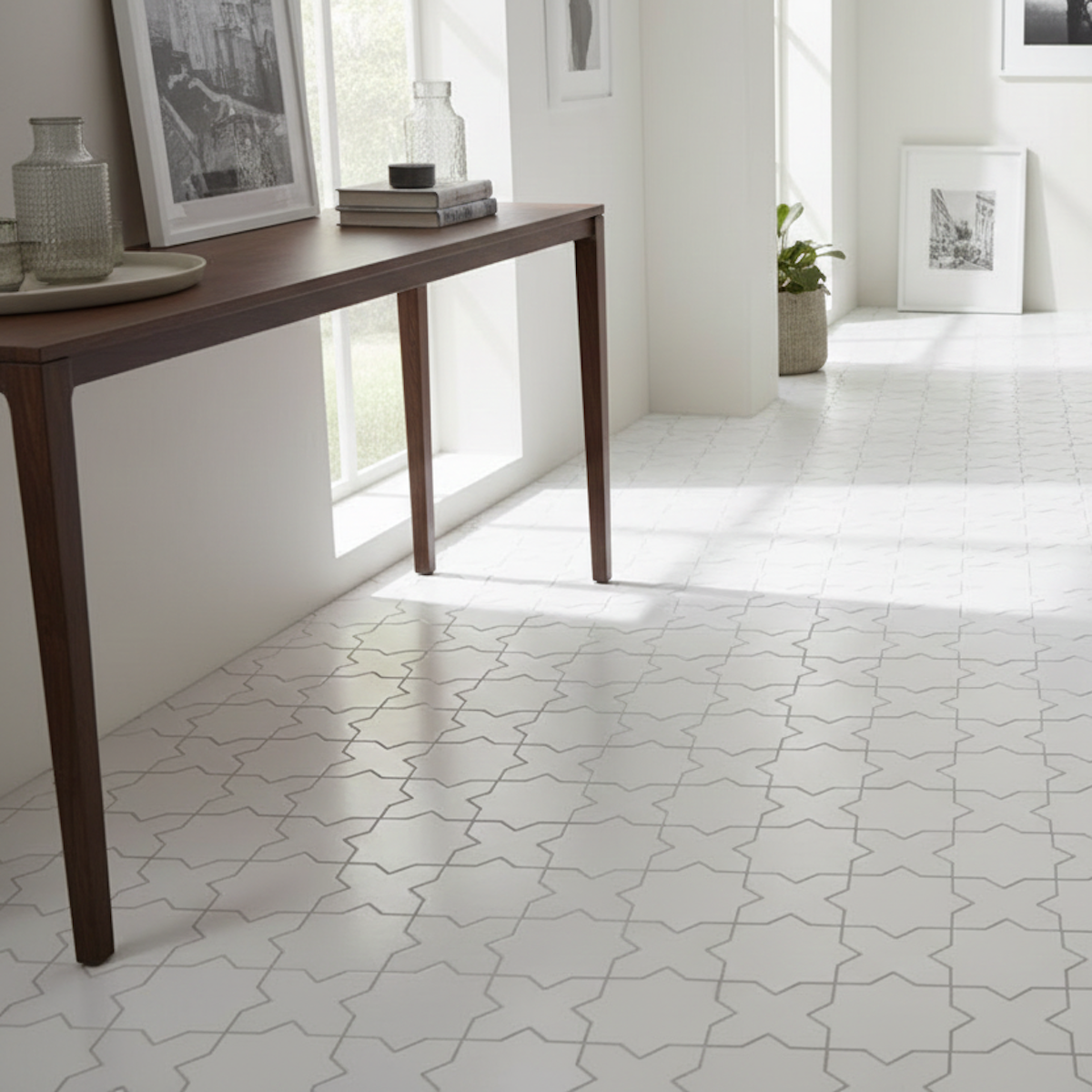 Porto Star+Cross | 6.1" x 11.9" Porcelain Floor & Wall Tile