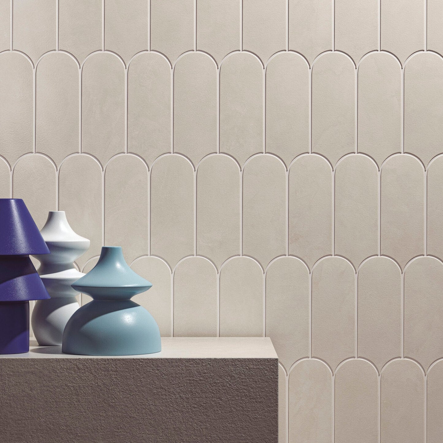Allure Scale | 3"x8.5" Ceramic Elongated Fan Wall Tile