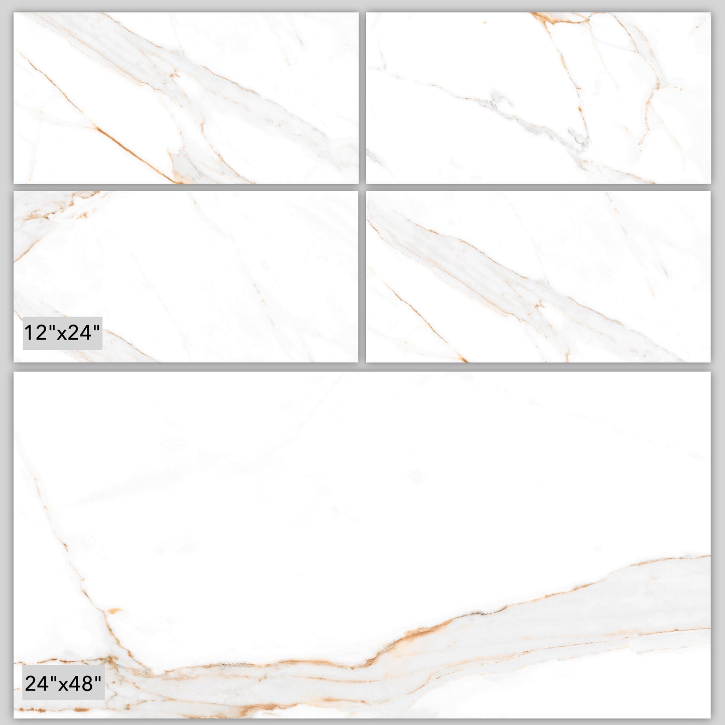 Regal Carrara Gold | 24"x48" Porcelain Marble Look Floor & Wall Tile