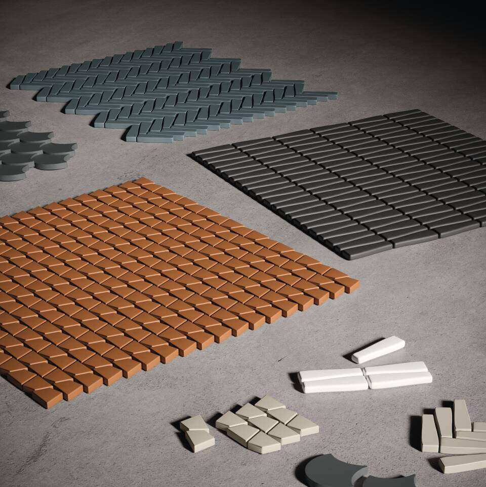 Dash | 11"x12" Brentwood Recycled Glass Mosaic Tile