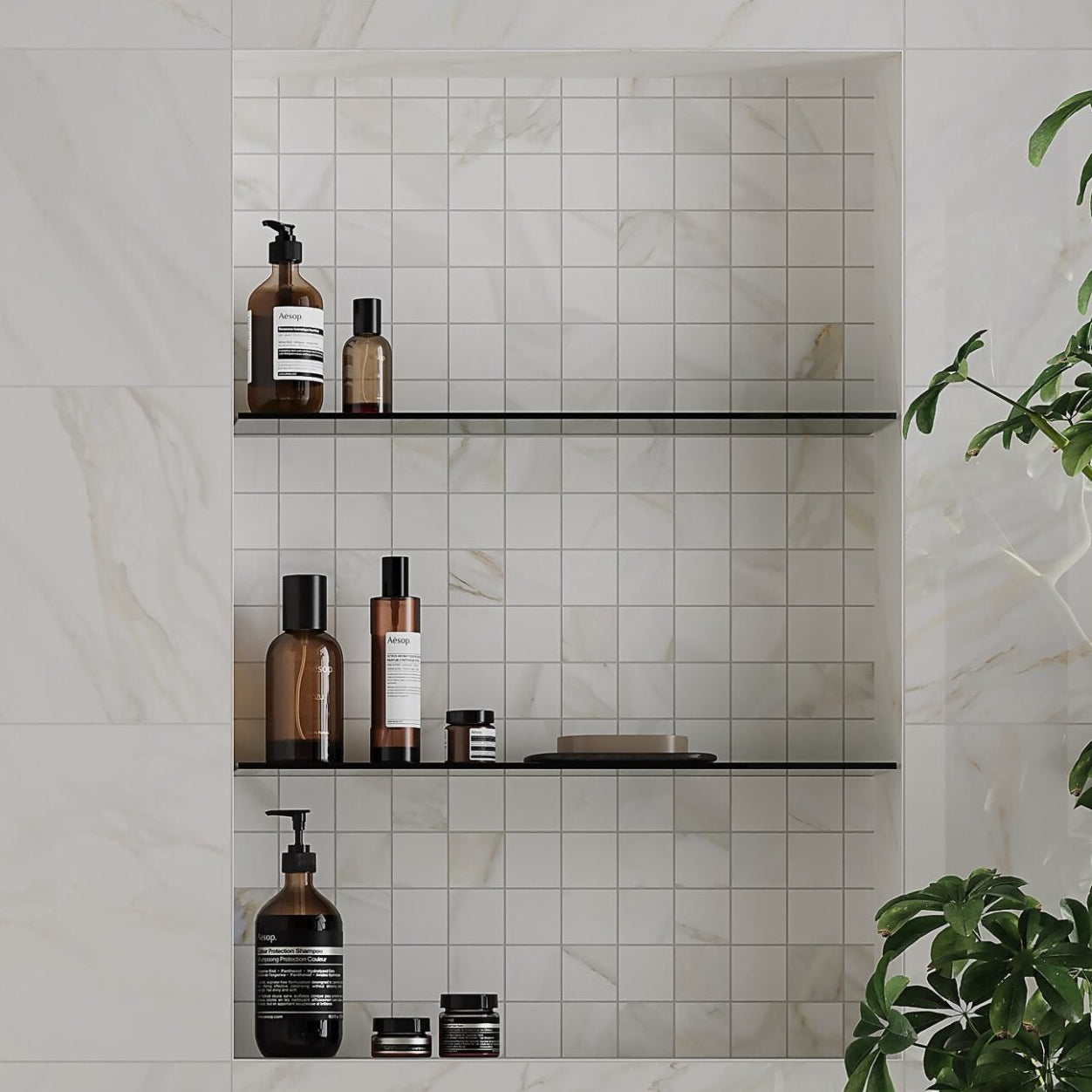Precious Marble | 2"x2" Porcelain Marble Look Mosaic Tile