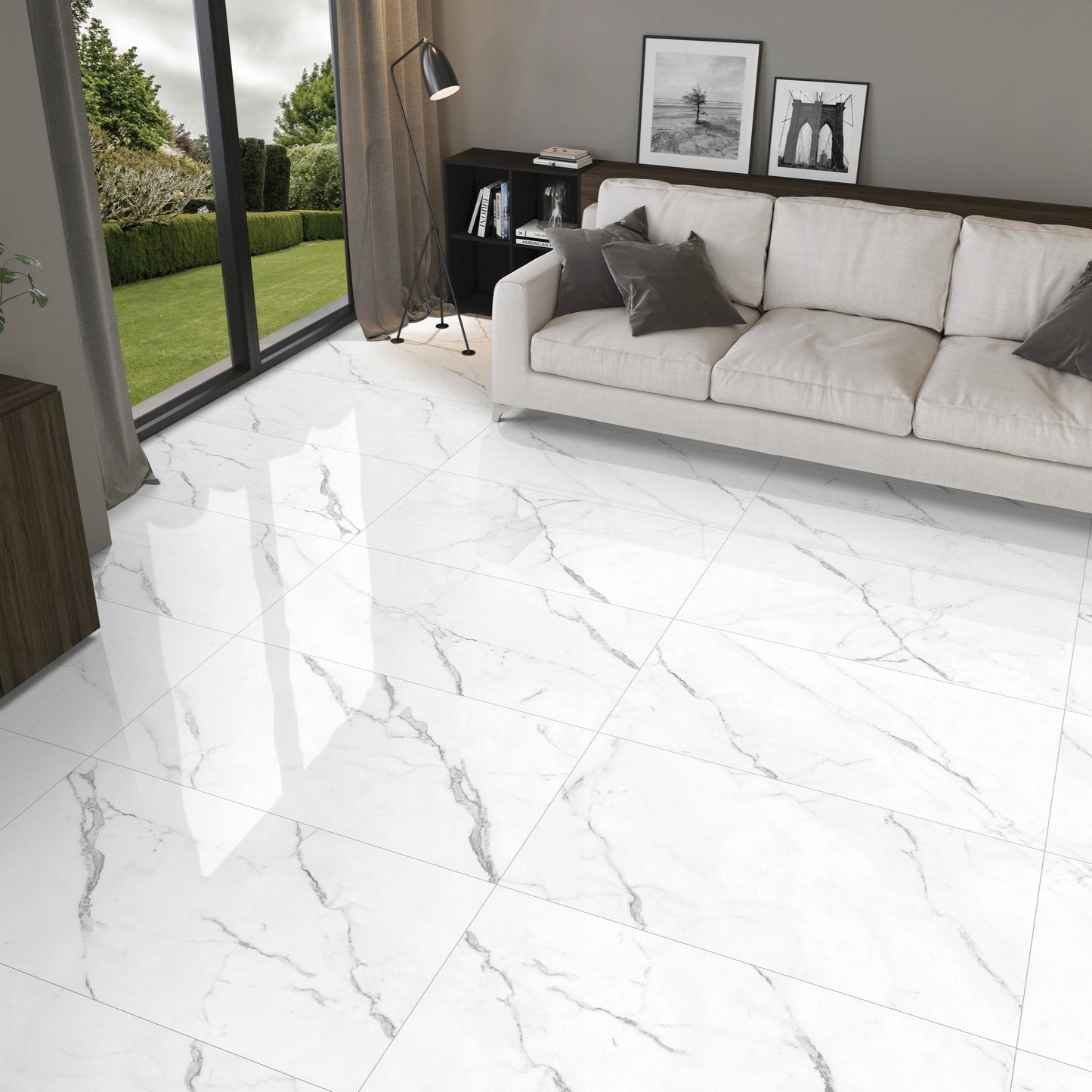 Atlantic GL Light | 24"x48" Porcelain Marble Look Floor & Wall Tile