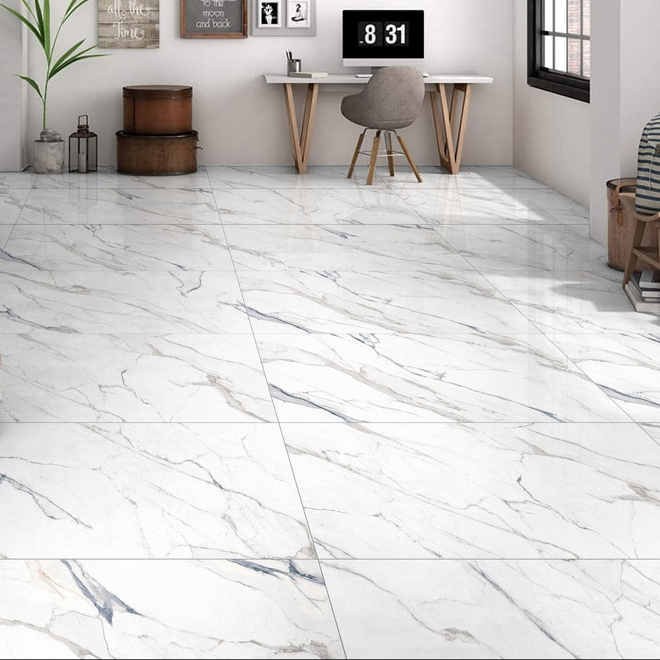 Calacatta Blue | 24"x48"  Porcelain Marble Look Floor & Wall Tile