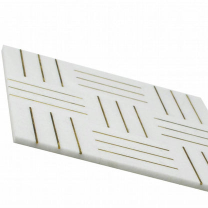 Gold + Marmo | 12"x12" Botticelli Marble & Brass Mosaic Tile