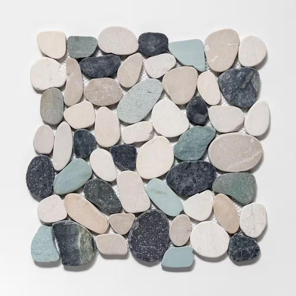 Island Stones | 12"x12" Tumbled Stone Mosaic Tile