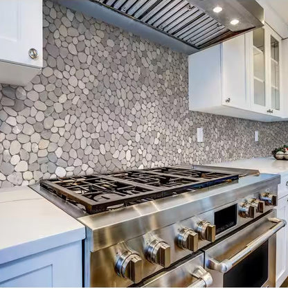 Island Stones | 12"x12" Tumbled Stone Mosaic Tile