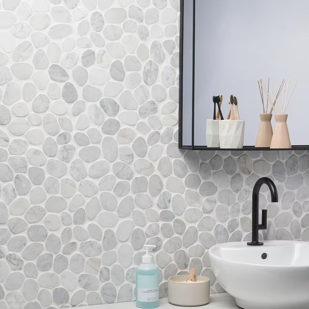 Island Stones | 12"x12" Tumbled Stone Mosaic Tile