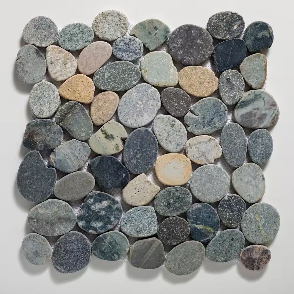 Island Stones | 12"x12" Tumbled Stone Mosaic Tile