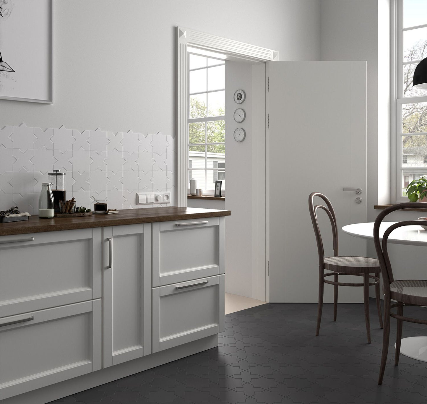 Porto Star+Cross | 6.1" x 11.9" Porcelain Floor & Wall Tile