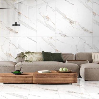 Regal Carrara Gold | 24"x48" Porcelain Marble Look Floor & Wall Tile