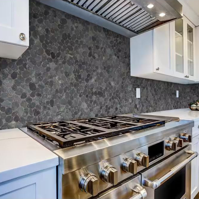 Island Stones | 12"x12" Tumbled Stone Mosaic Tile