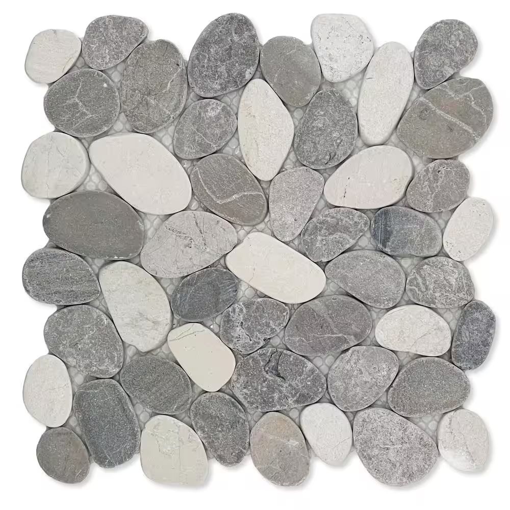 Island Stones | 12"x12" Tumbled Stone Mosaic Tile