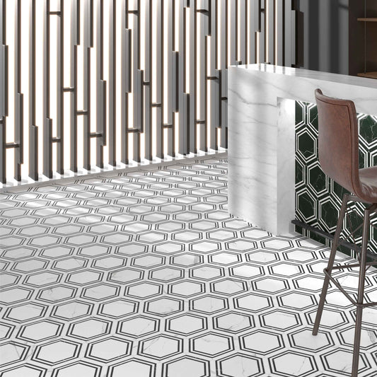 Via Antica | Onta 9"x10" Porcelain Hexagon Wall & Floor Tile