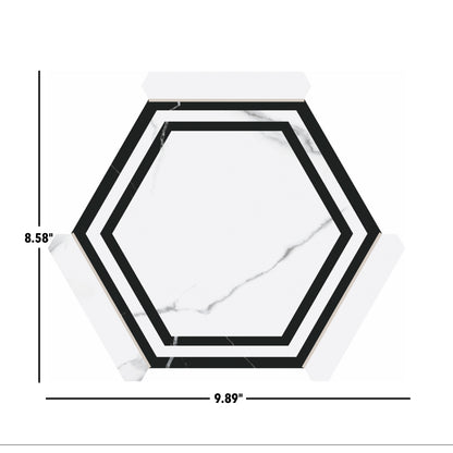 Villa Antica | Onta 9"x10" Porcelain Hexagon Wall & Floor Tile