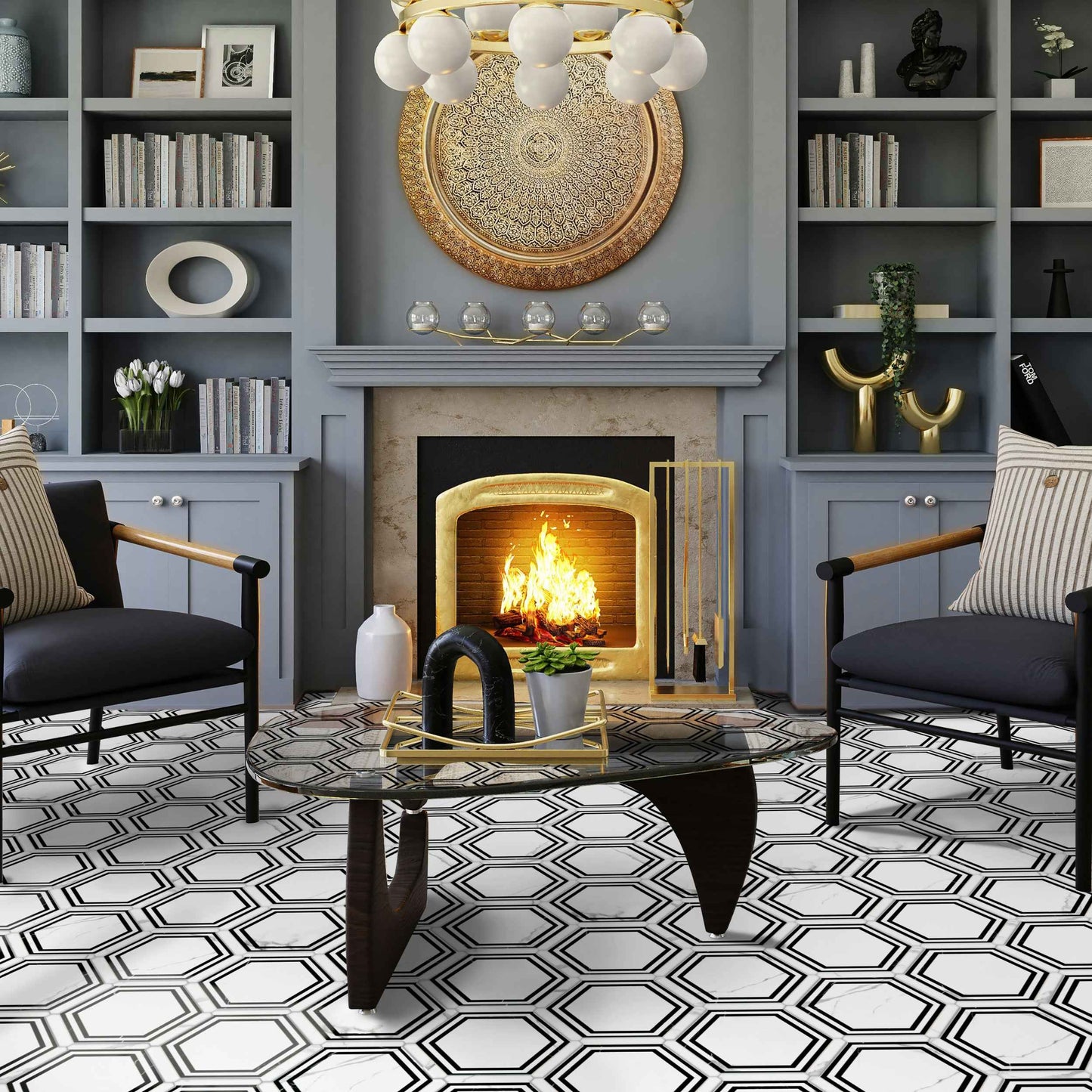 Via Antica | Onta 9"x10" Porcelain Hexagon Wall & Floor Tile