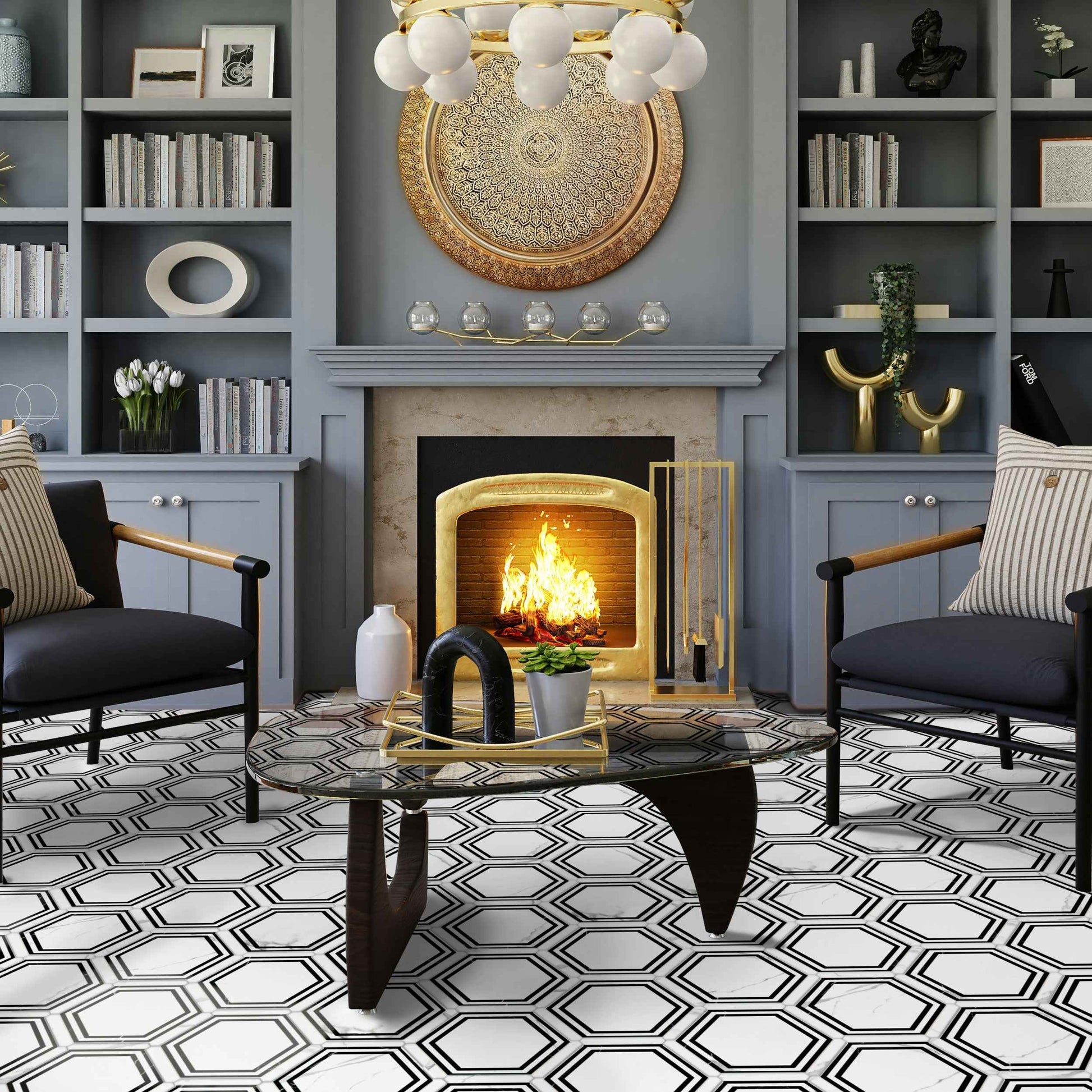 Via Antica | Onta 9"x10" Porcelain Hexagon Wall & Floor Tile