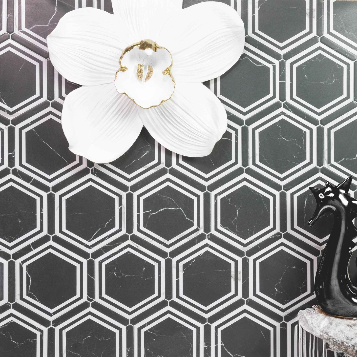 Via Antica | Onta 9"x10" Porcelain Hexagon Wall & Floor Tile