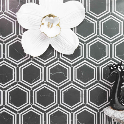 Via Antica | Onta 9"x10" Porcelain Hexagon Wall & Floor Tile