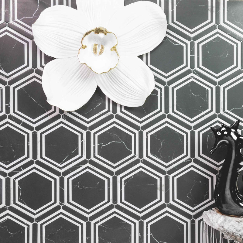 Via Antica | Onta 9"x10" Porcelain Hexagon Wall & Floor Tile