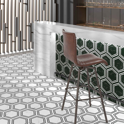 Via Antica | Onta 9"x10" Porcelain Hexagon Wall & Floor Tile