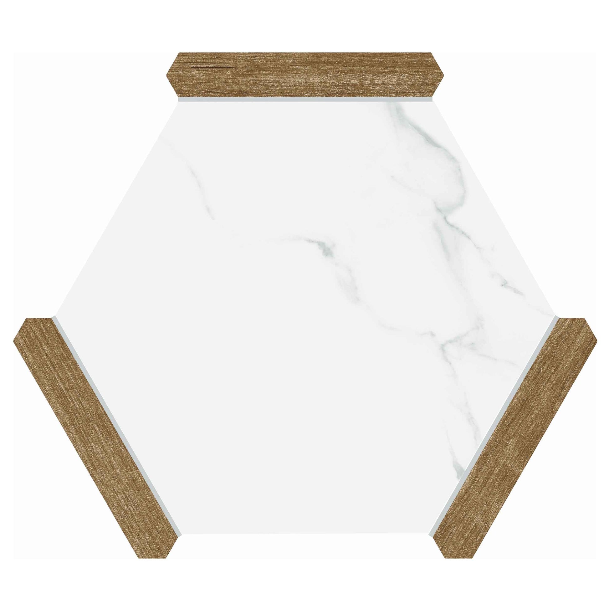 Via Antica | Denia Oak 9"x10" Porcelain Hexagon Wall & Floor Tile