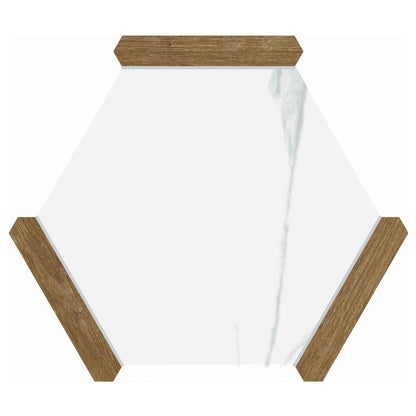Via Antica | Denia Oak 9"x10" Porcelain Hexagon Wall & Floor Tile
