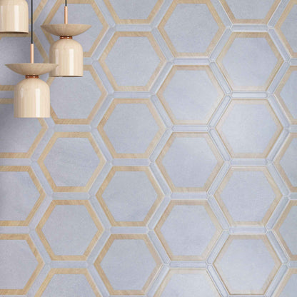 Via Antica | Gris 9"x10" Porcelain Hexagon Wall & Floor Tile
