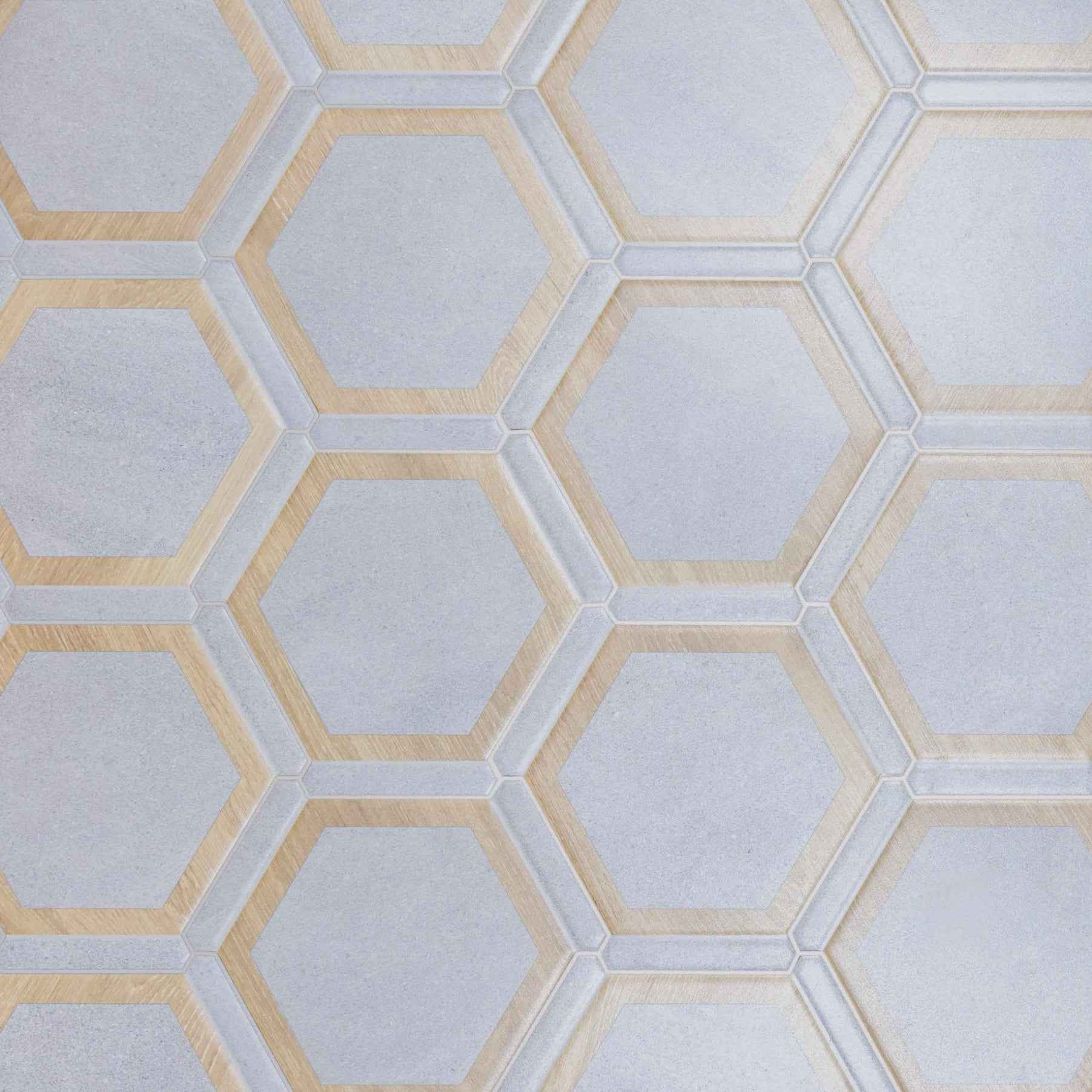 Via Antica | Gris 9"x10" Porcelain Hexagon Wall & Floor Tile