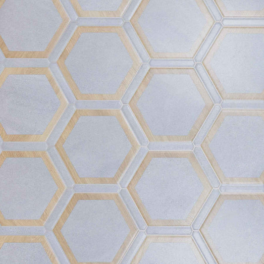 Via Antica | Gris 9"x10" Porcelain Hexagon Wall & Floor Tile