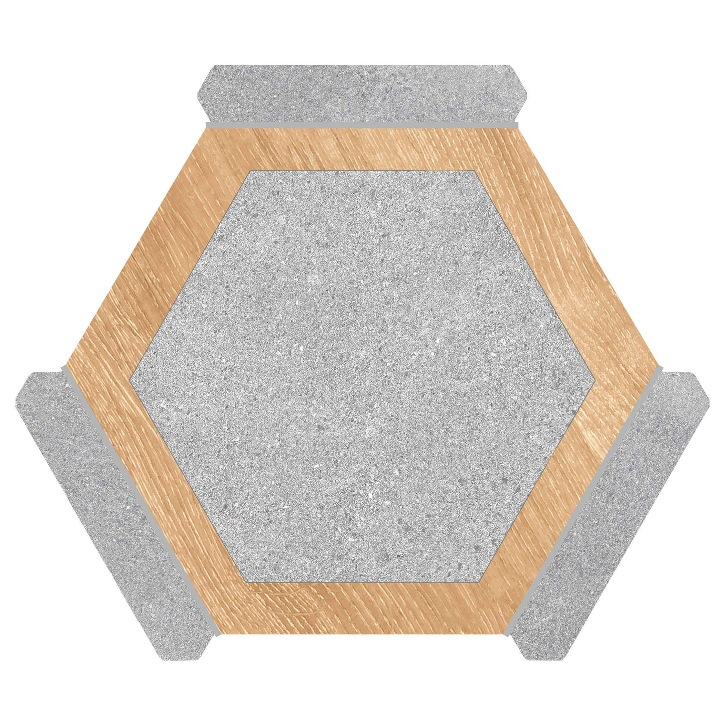 Via Antica | Gris 9"x10" Porcelain Hexagon Wall & Floor Tile