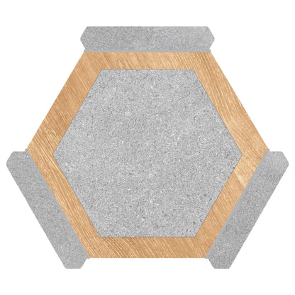 Via Antica | Gris 9"x10" Porcelain Hexagon Wall & Floor Tile