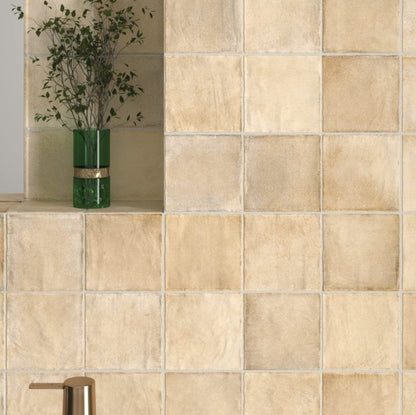 Sabbia Zellige | 4"x4" Ceramic Zellige Wall Tile