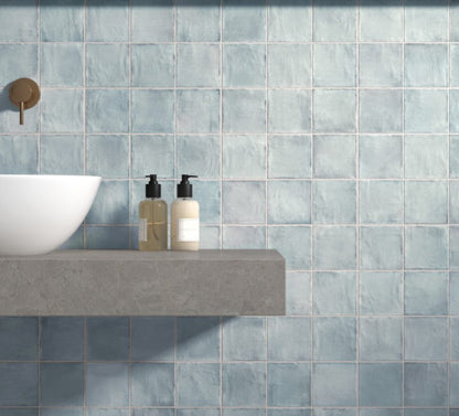 Sabbia Zellige | 4"x4" Ceramic Zellige Wall Tile