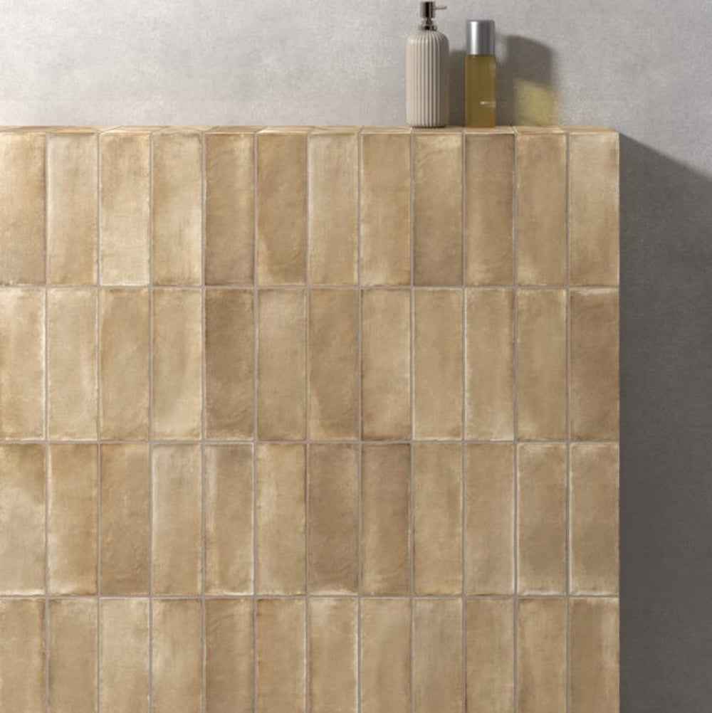 Sabbia Zellige | 3"x8" Ceramic Zellige Wall Tile