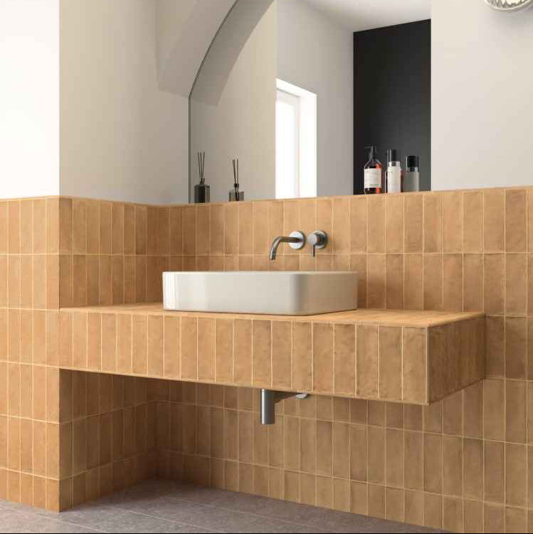 Sabbia Zellige | 3"x8" Ceramic Zellige Wall Tile