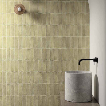 Sabbia Zellige | 3"x8" Ceramic Zellige Wall Tile