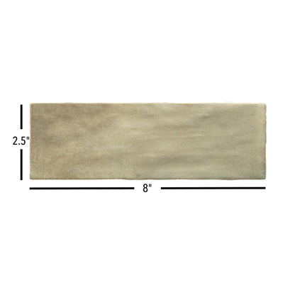 Sabbia Zellige | 3"x8" Ceramic Zellige Wall Tile