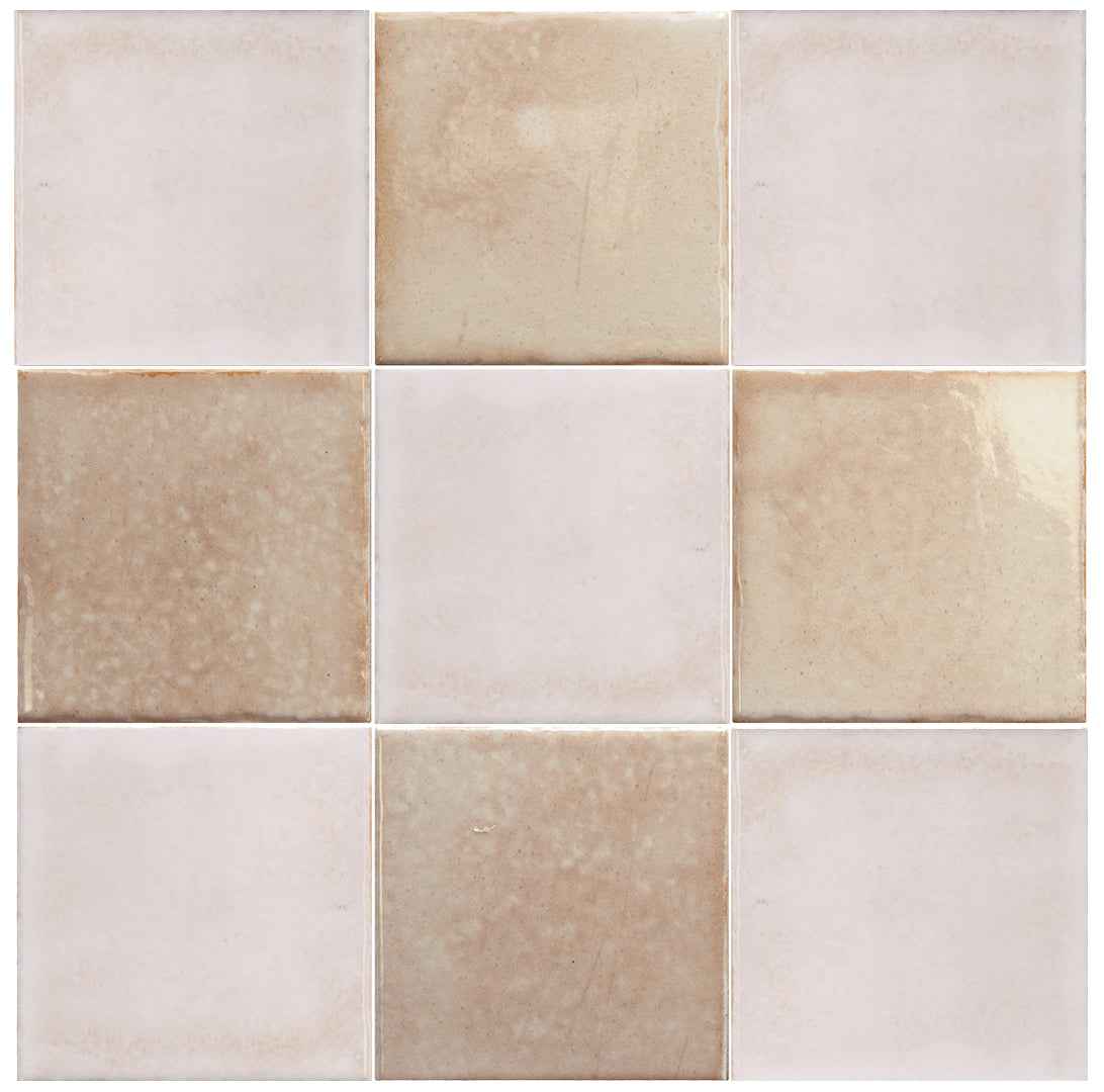 Bohemian Checker | 4"x4" Porcelain Checkerboard Wall Tile