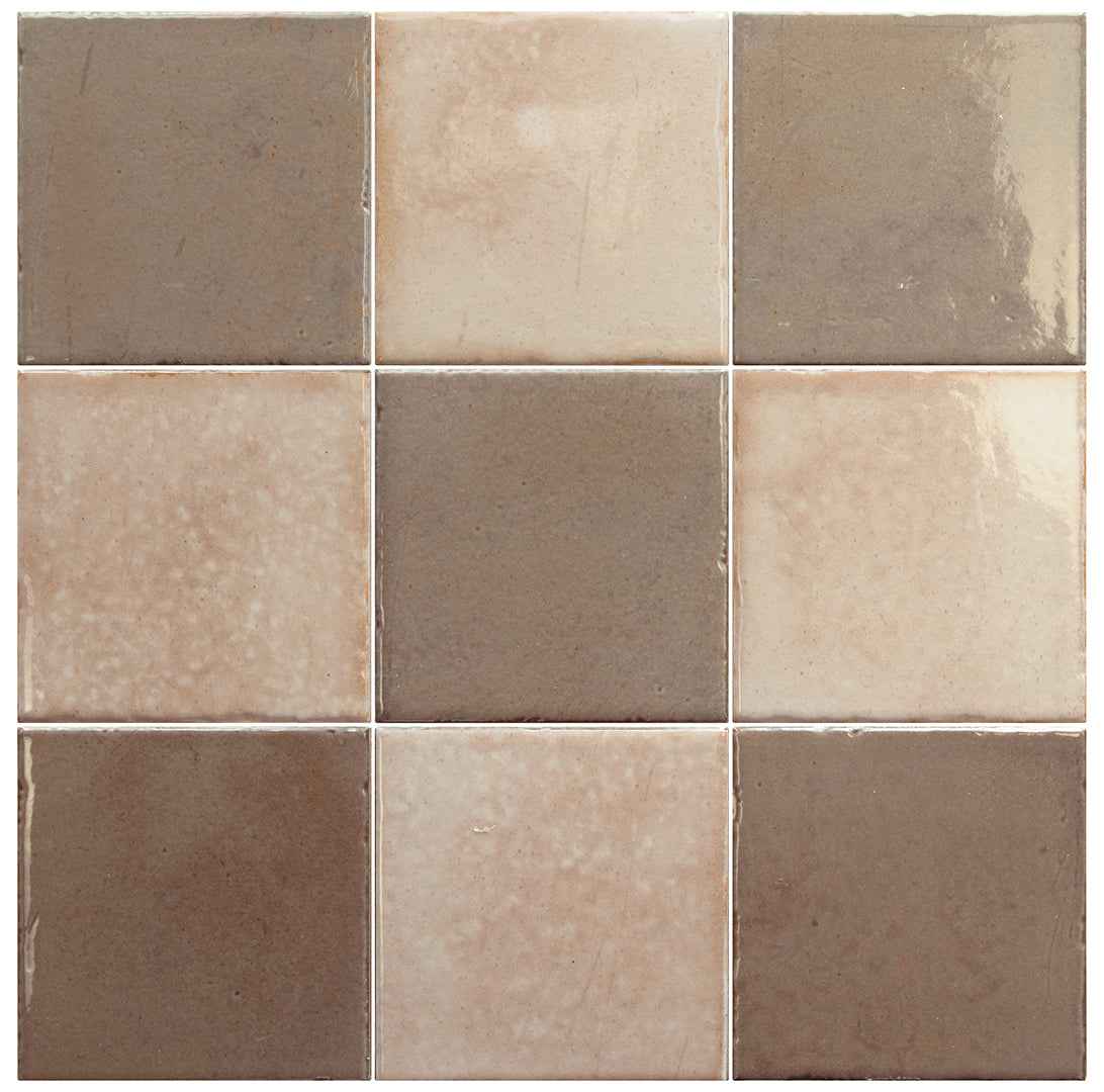 Bohemian Checker | 4"x4" Porcelain Checkerboard Wall Tile