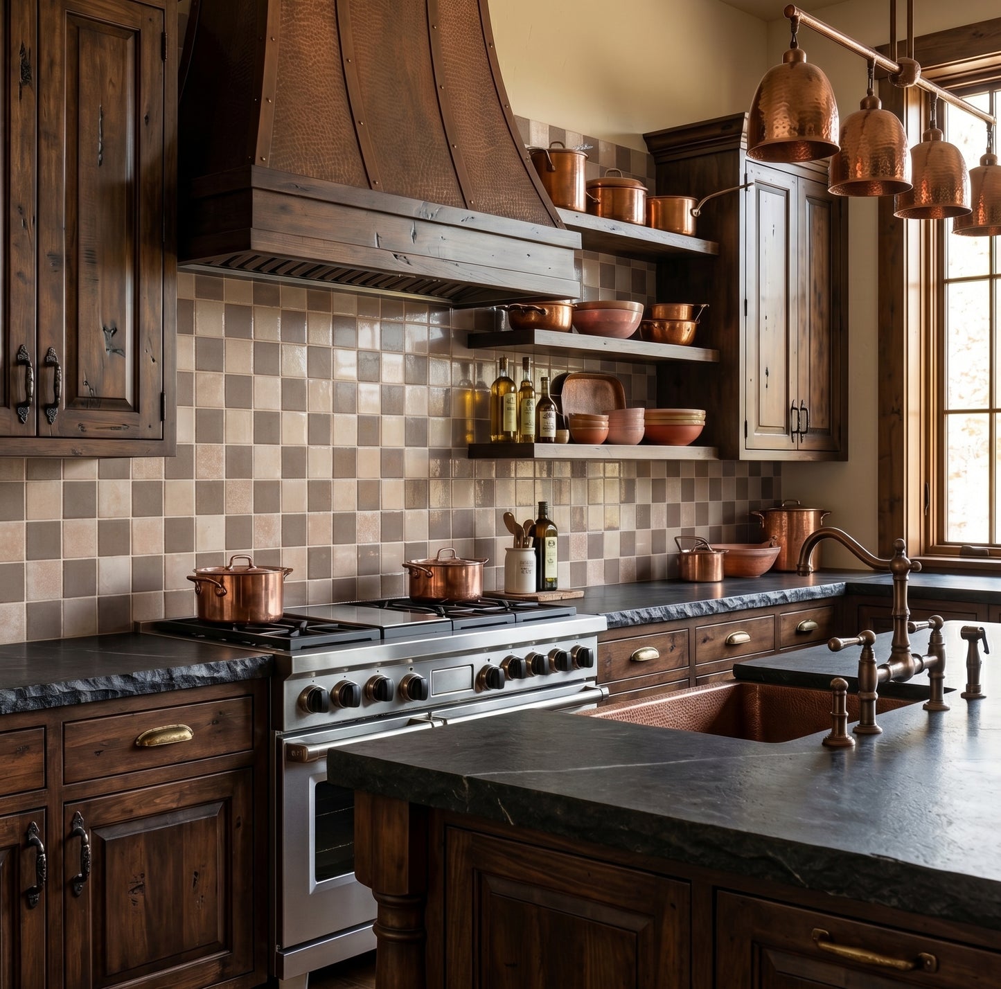 Bohemian Checker | 4"x4" Porcelain Checkerboard Wall Tile