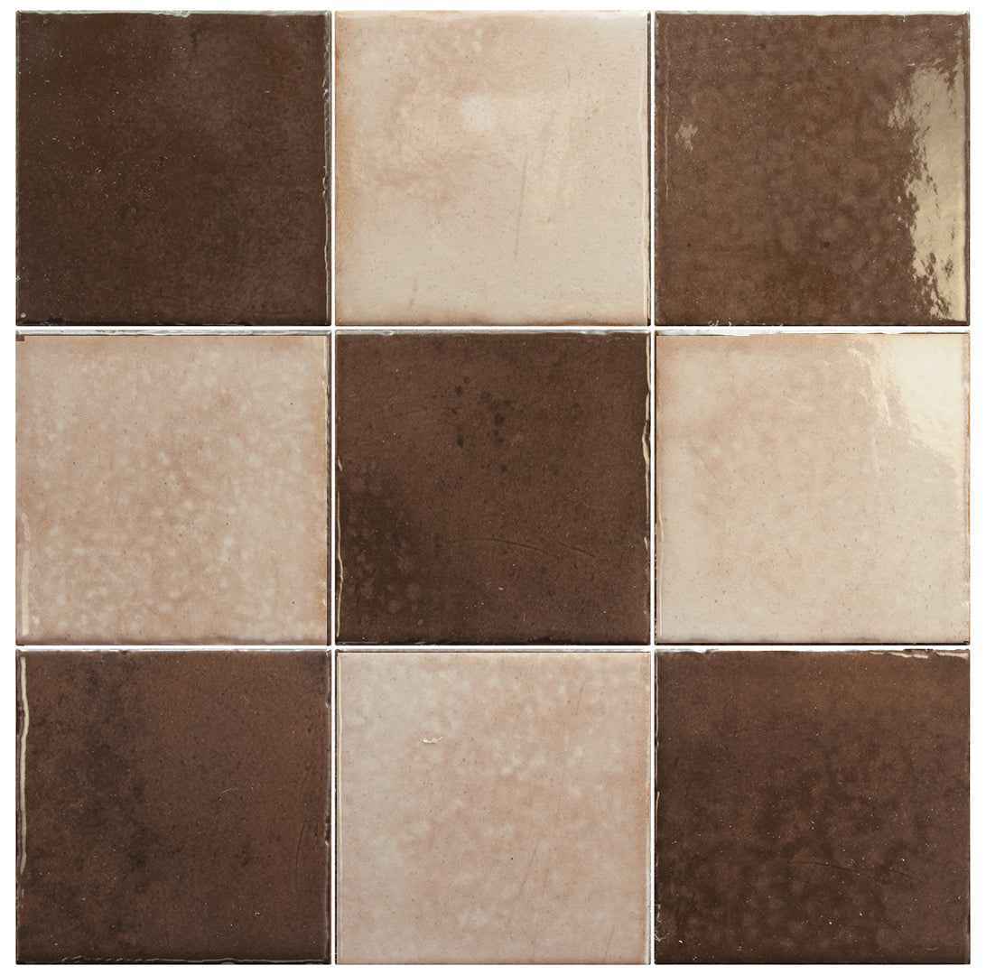 Bohemian Checker | 4"x4" Porcelain Checkerboard Wall Tile
