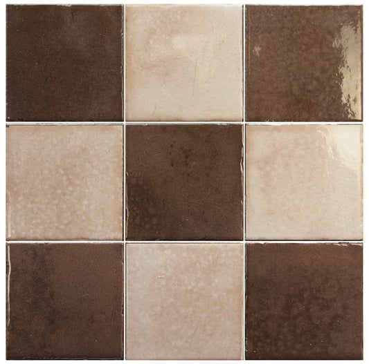 SS-32330-32333 | Bohemian Checker 4"x4" (Peachy Beachy/Coffee Quartz) - SAMPLE